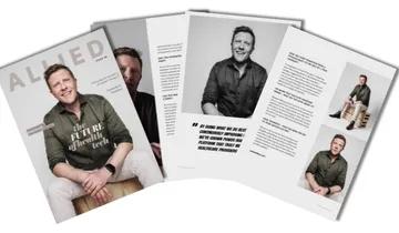 Allied Magazine Issue 28 cover featuring Damien Adler