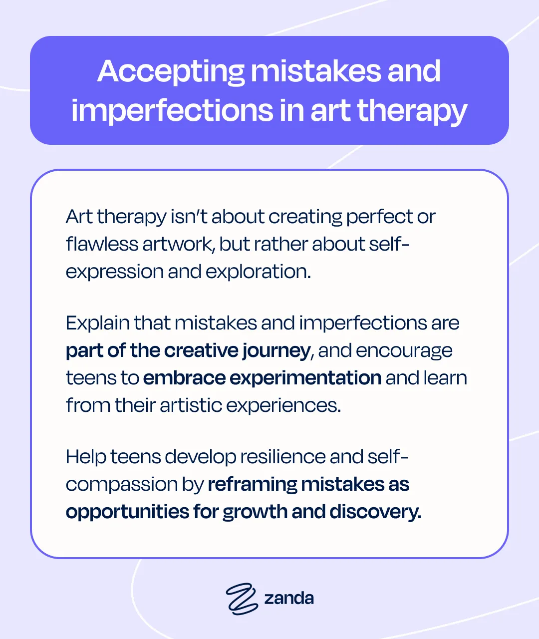 Accepting mistakes and imperfections in art therapy