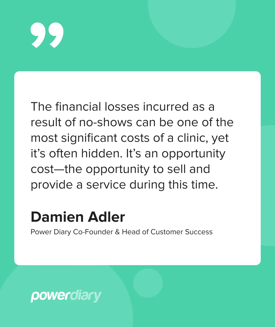 Damien Adler Quote Financial Losses