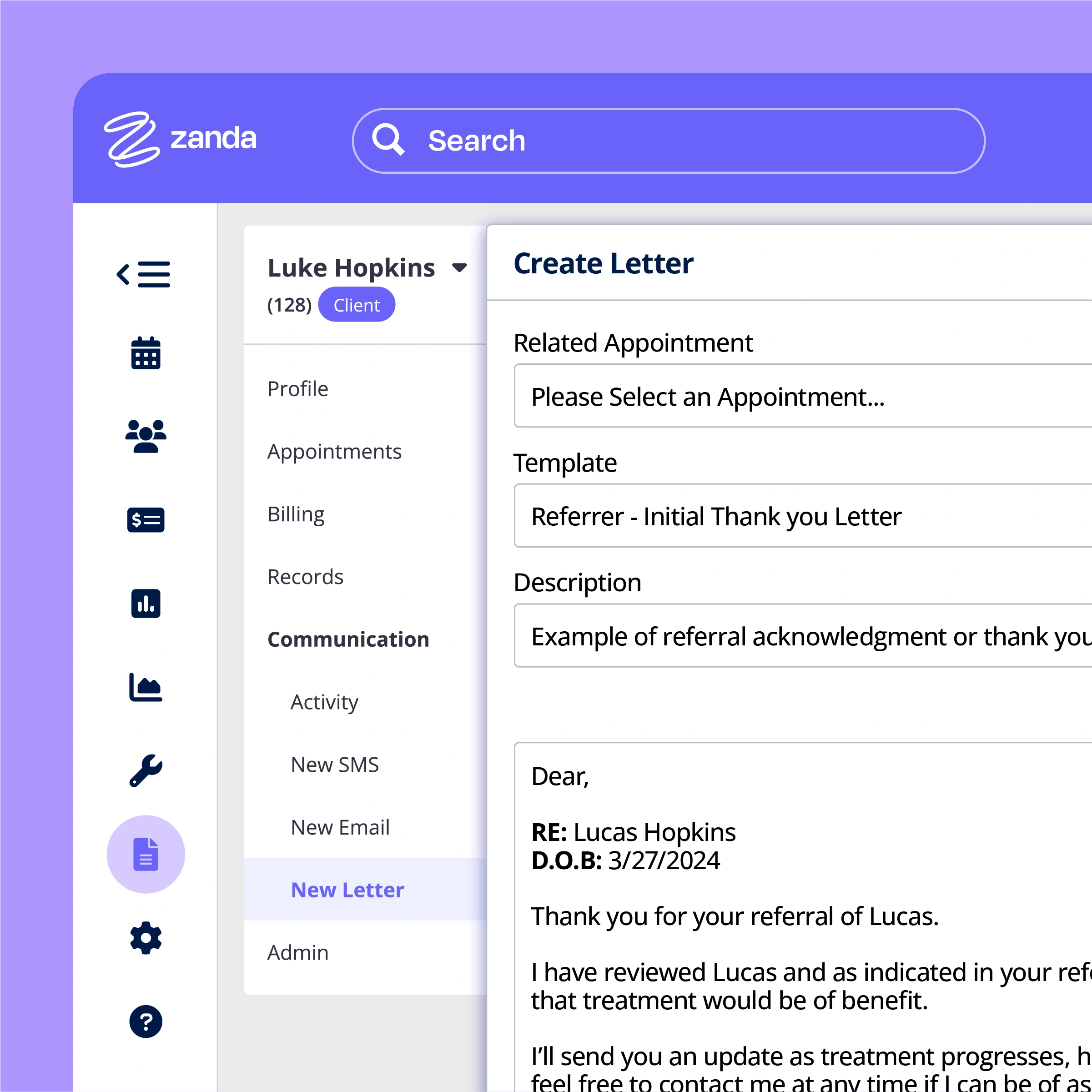 Communication templates