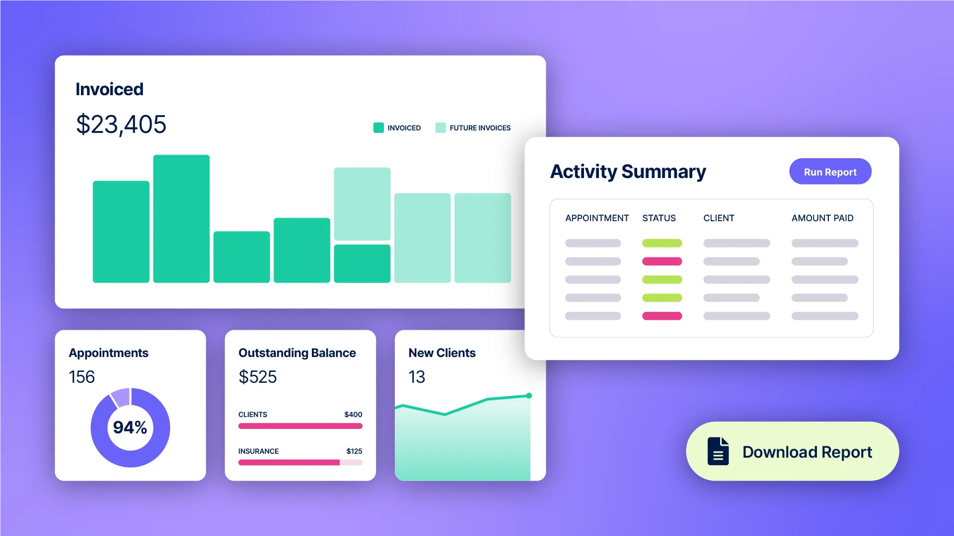 Zanda Reports & analytics screenshot