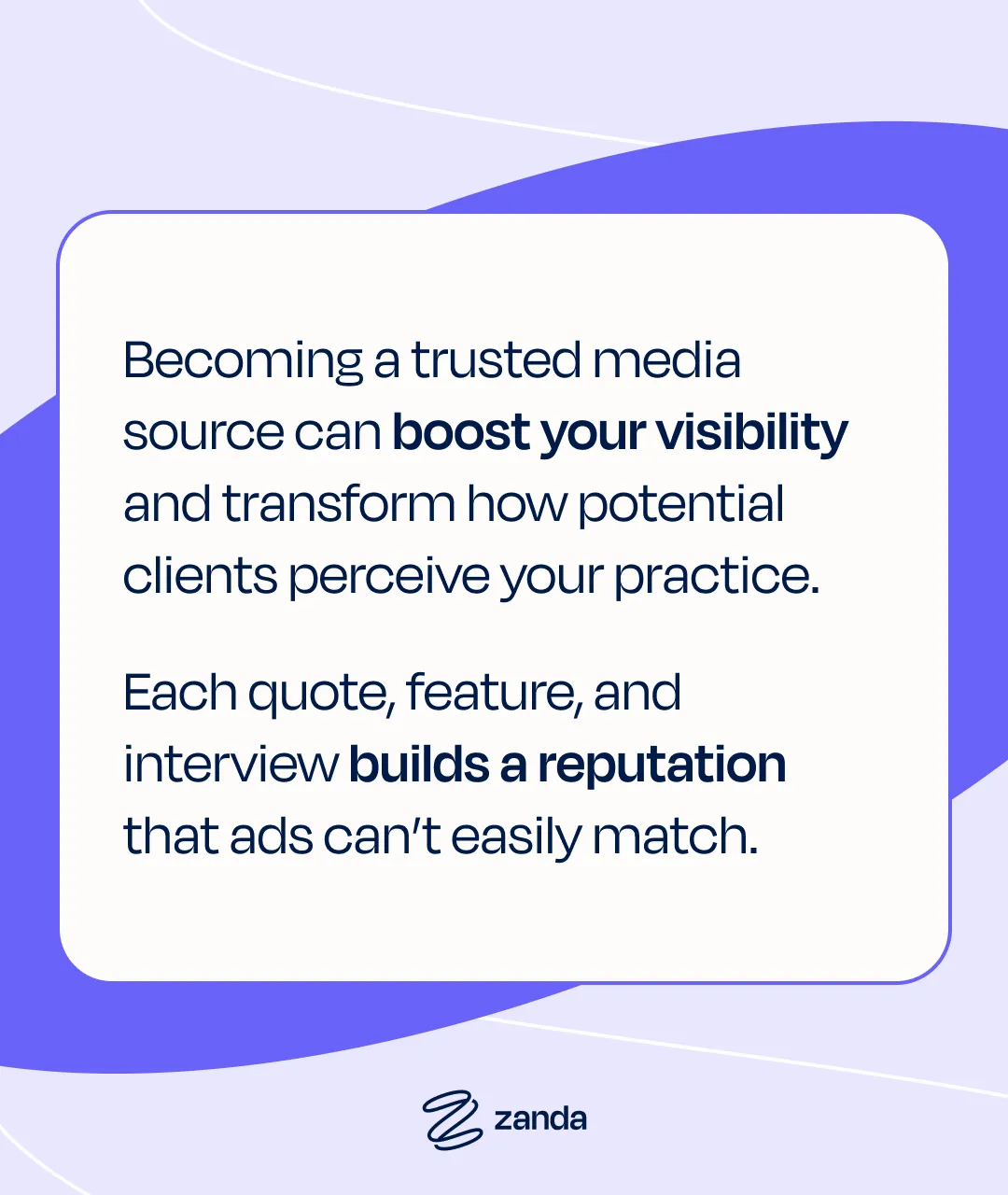 Quote about becoming a go-to media source in allied health