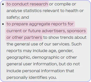 Halaxy permitted purposes of use policy screenshot