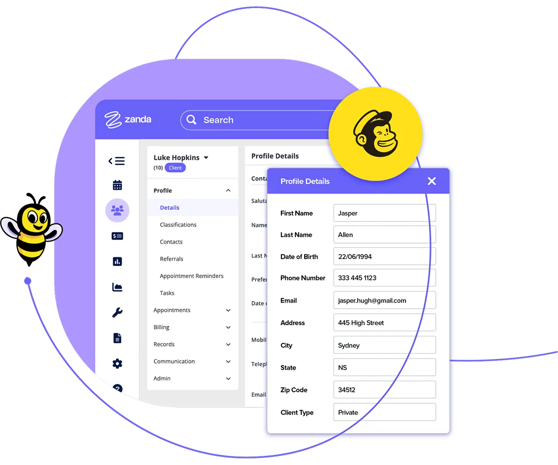 Zanda and Mailchimp integration overview