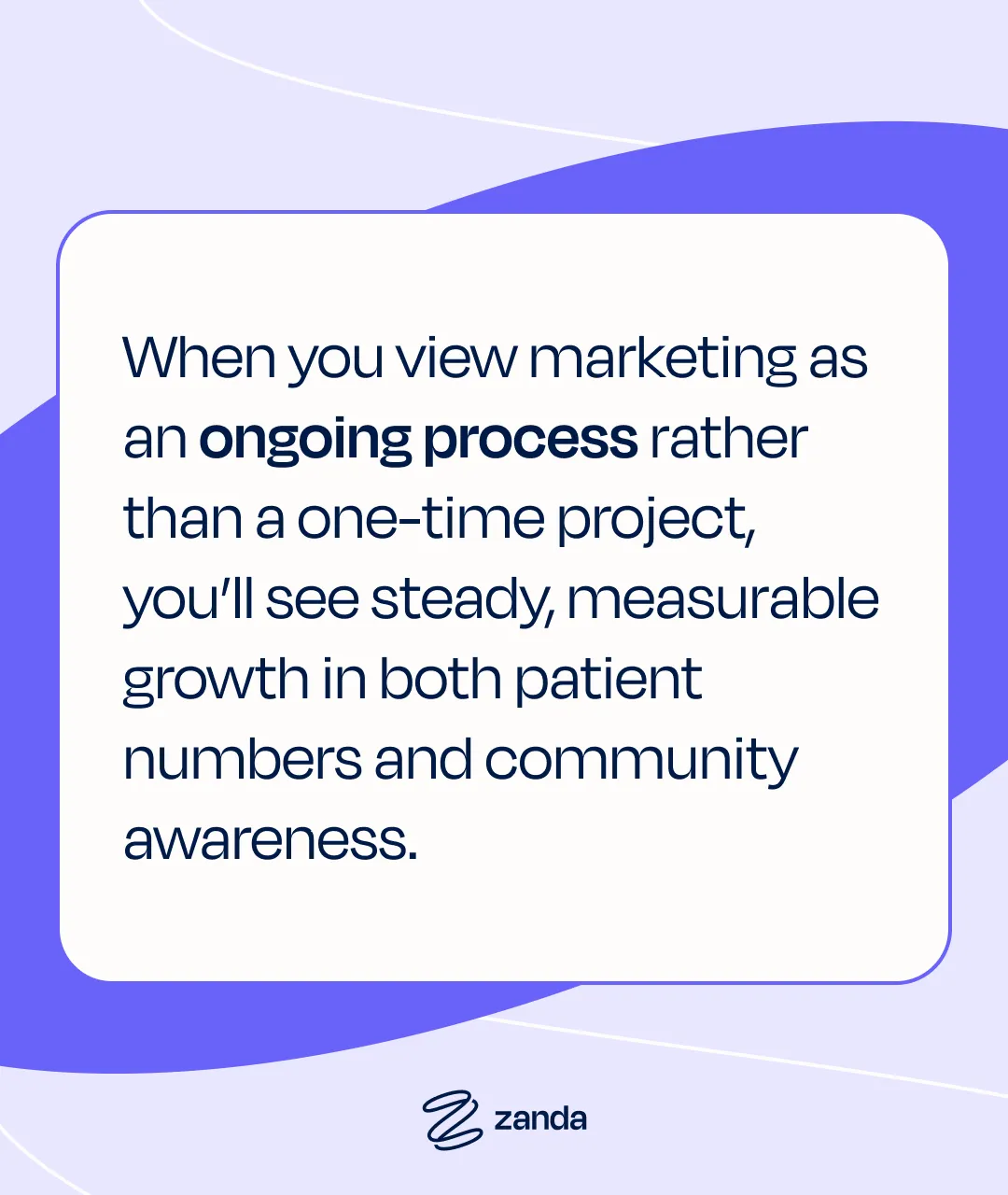 Quote about consistent action in podiatry marketing