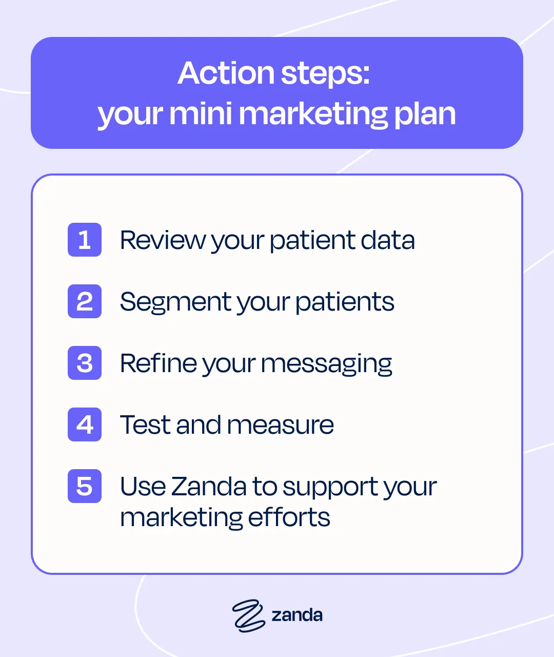 Action steps - your mini marketing plan for a podiatry practice