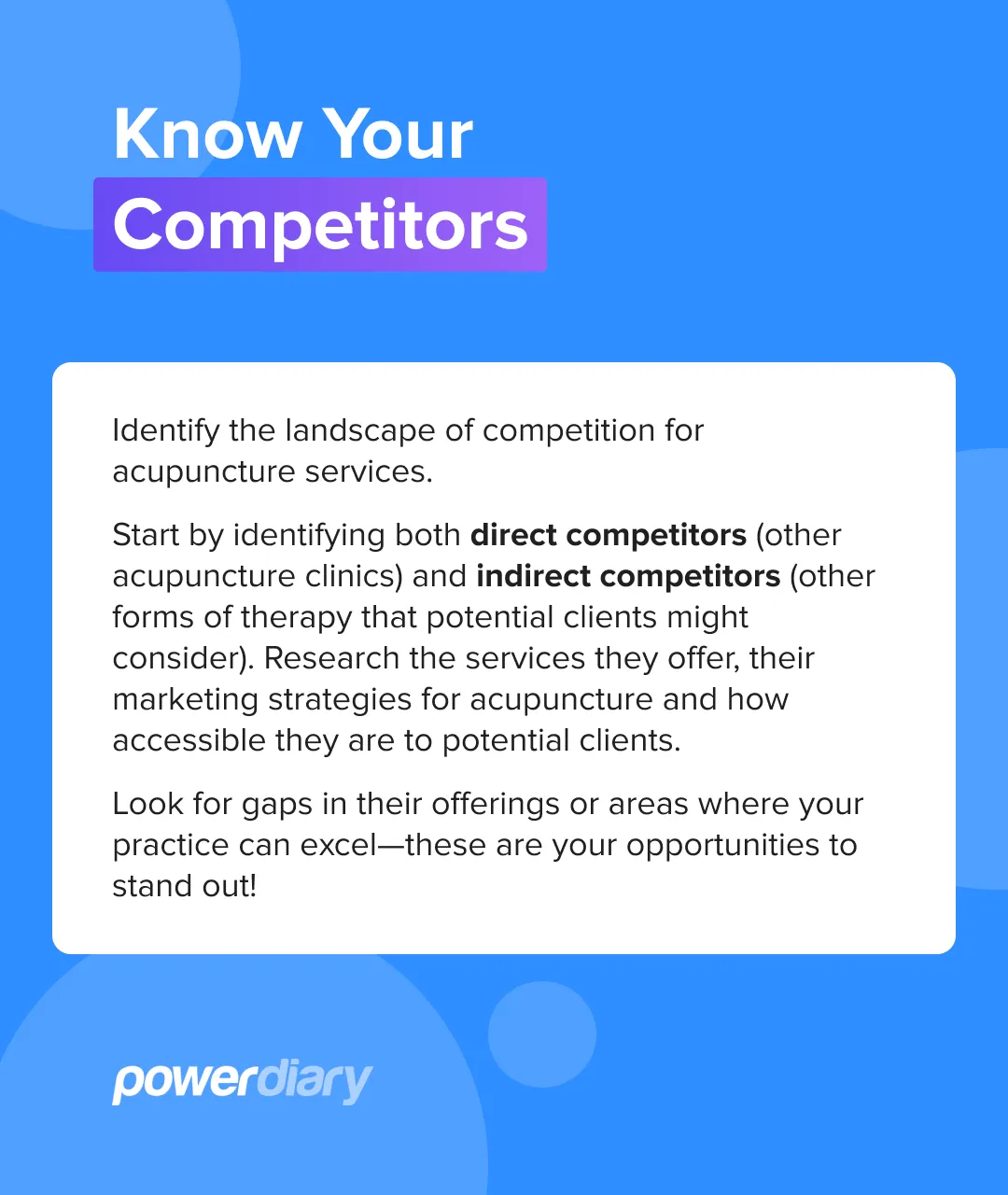 Know Your Competitors
