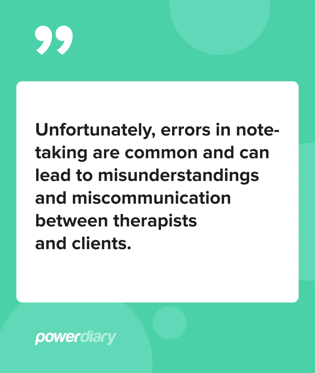 Errors In Note Taking Consequences