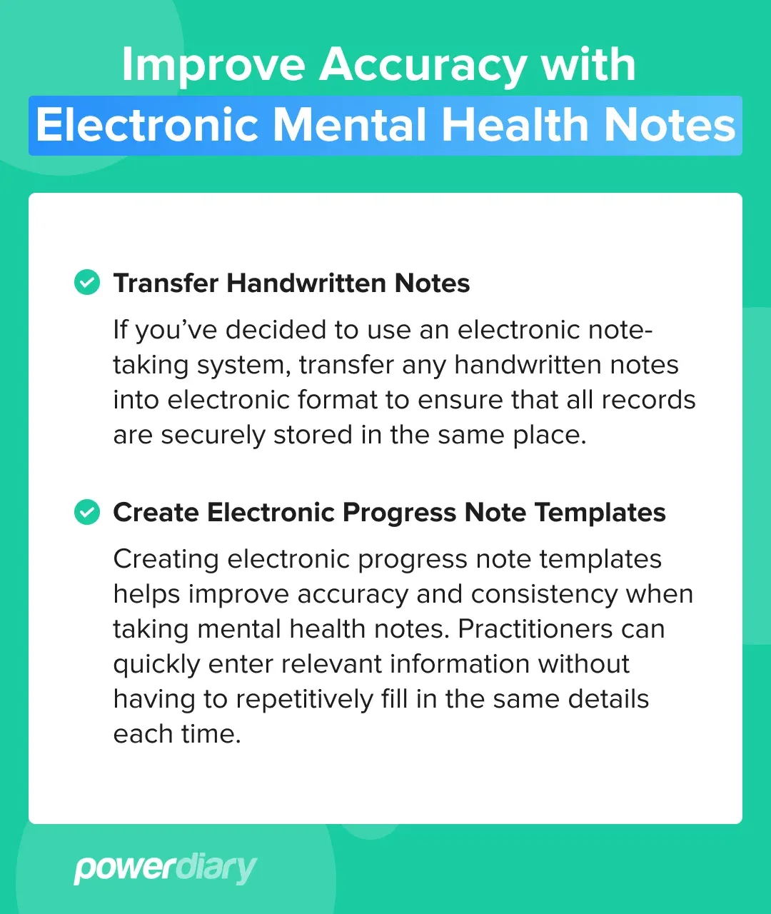 Improve Accuracy With Electronic Mental Health Notes