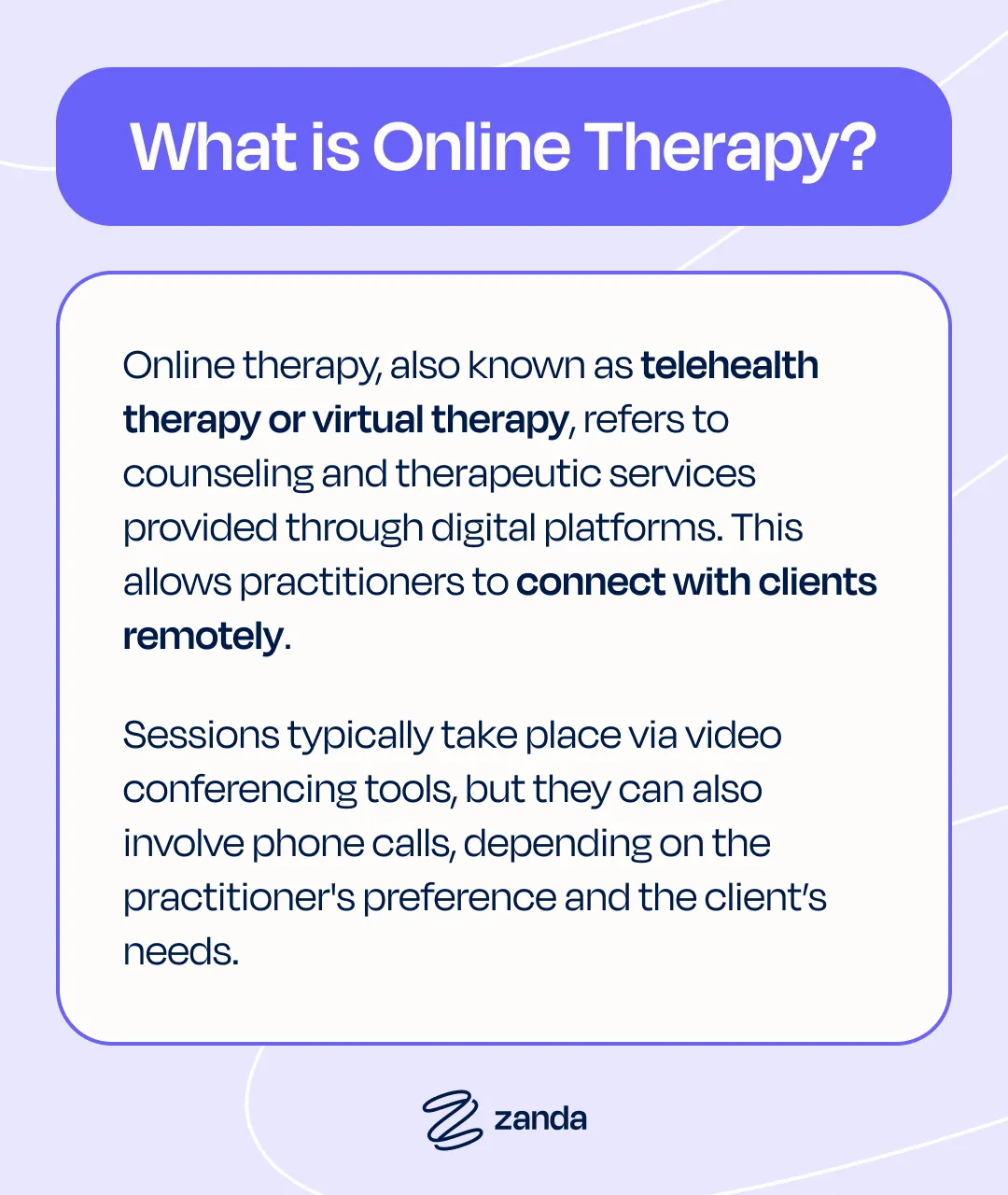 What is online therapy