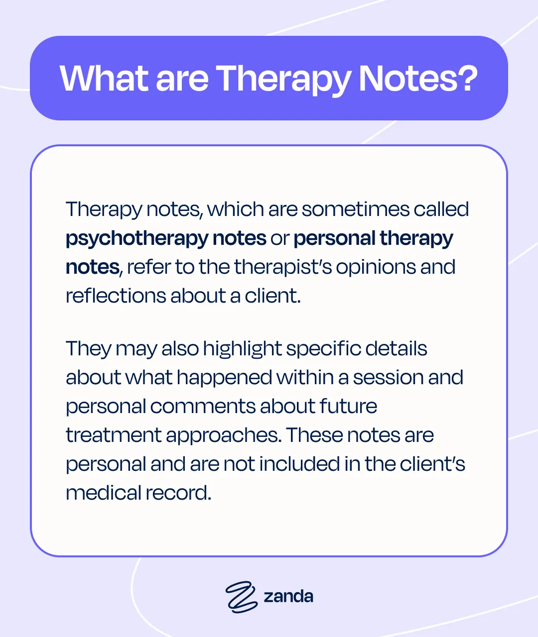 What are therapy notes