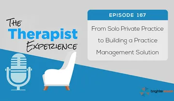 Brighter Vision's Therapist Experience podcast episode with Damien Adler