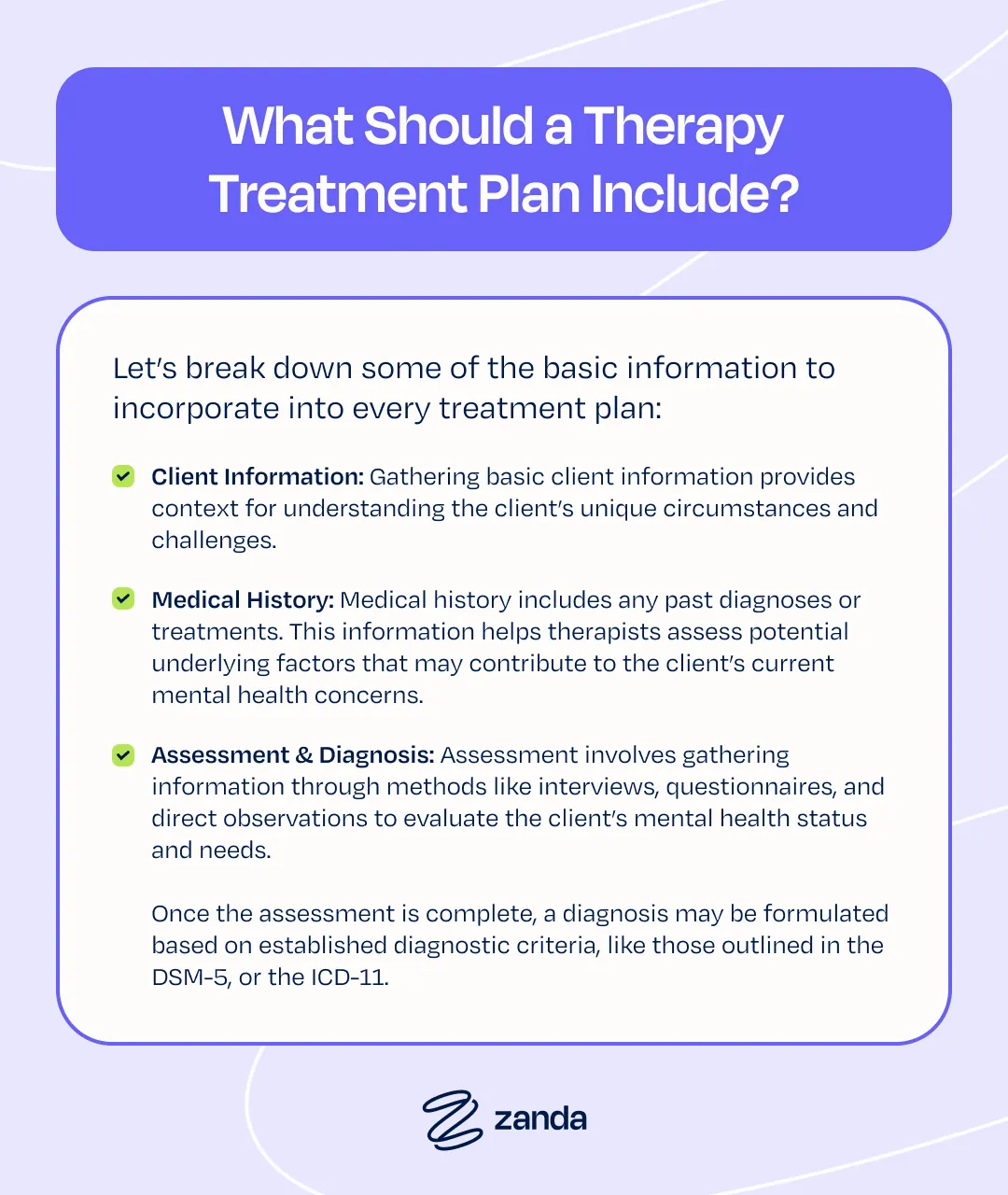 What Should A Therapy Treatment Plan Include