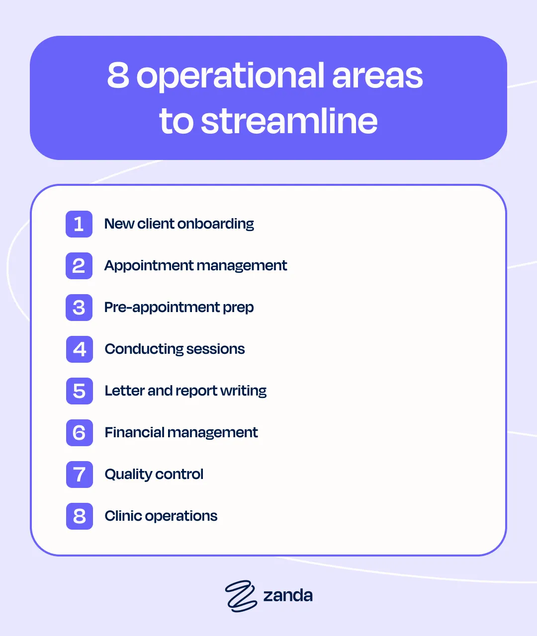 8 operational areas to streamline in your practice