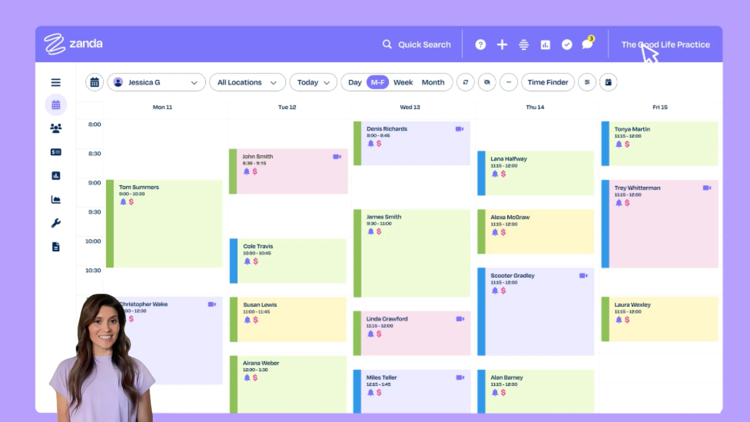 Zanda EHR software demo preview
