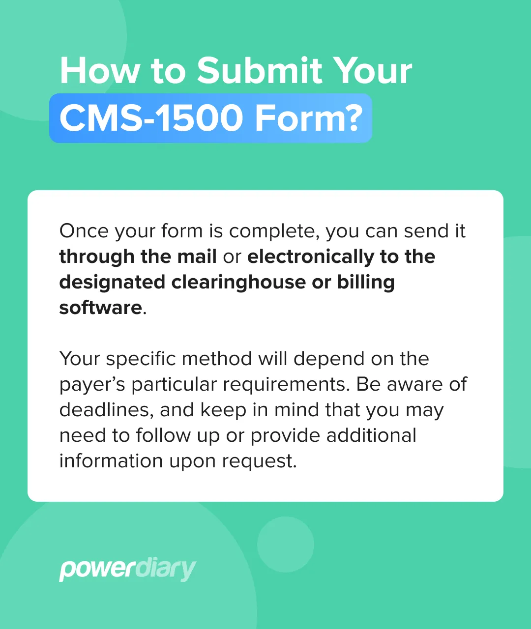 How to submit CMS-1500 forms