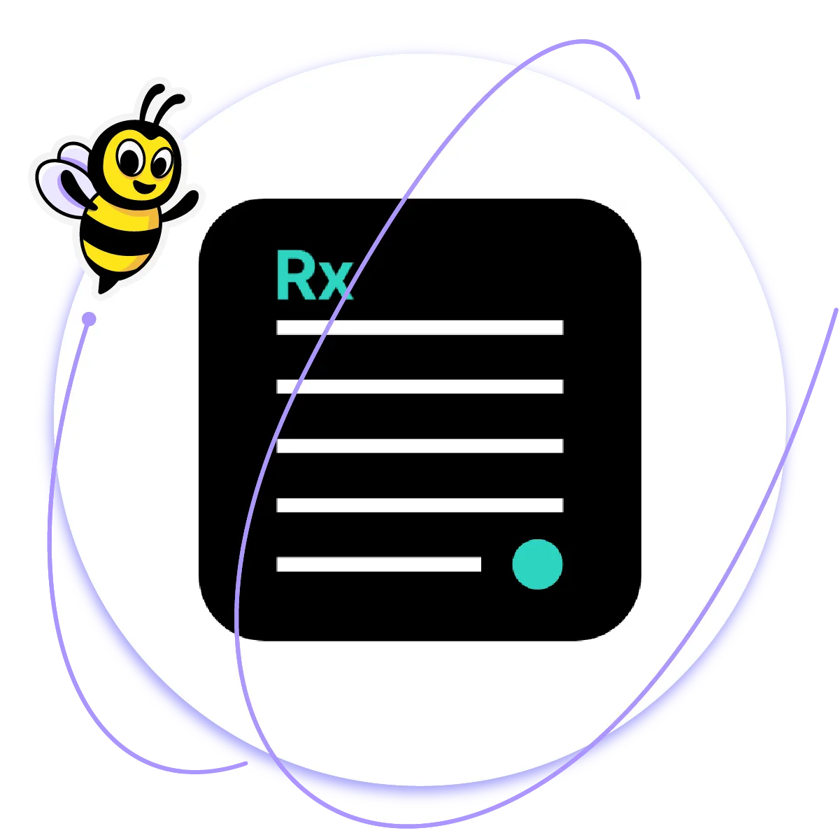 A digital prescription with the Zanda bee mascot